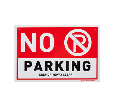 Sandleford Sign No Parking 300x200mm - MS08R