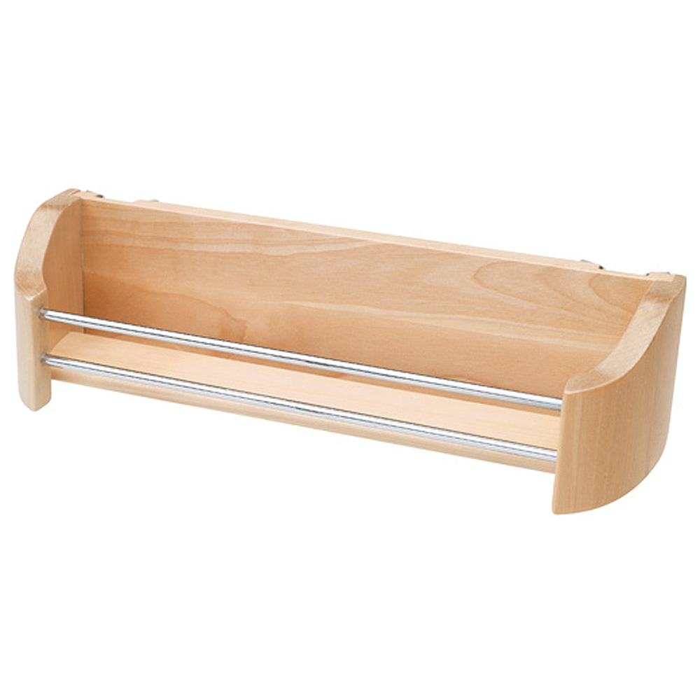 Rev-A-Shelf Wood Storage Trays with Adjustable Rail System (4231 Series)-Single Wood Storage Trays