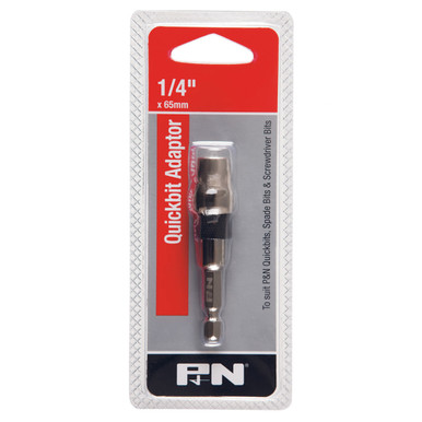 P&N Quickbits Drill Adaptor 1/4" x 65mm - 107BADAPT