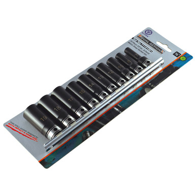 Dual Action Thin Wall Impact Socket Set 3/8" Metric Deep 10 Piece - 11141001