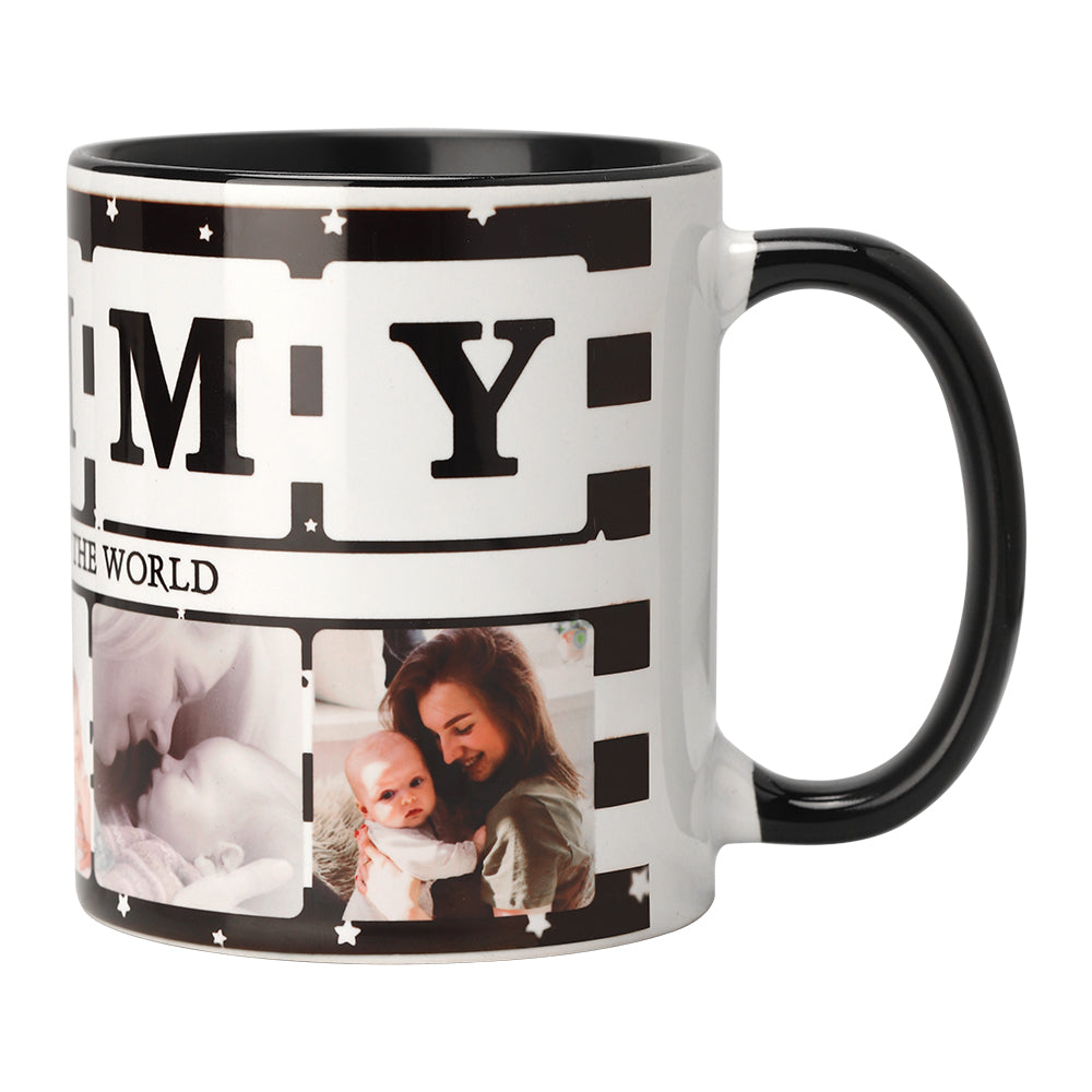 11oz Black Coloured inner and handle mug