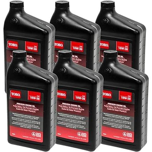 Genuine OEM Toro Part # 138-6053 Full Synthetic 10W-30 Engine Oil Quart 6 Pack