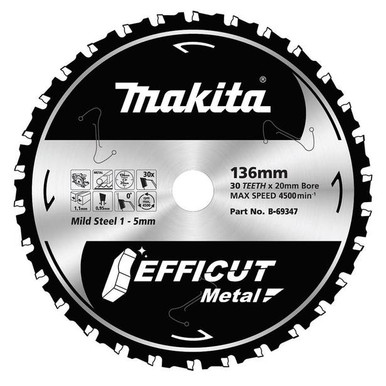 Makita Efficut Saw Blade Metal TCT 30T 136mm - B-69347