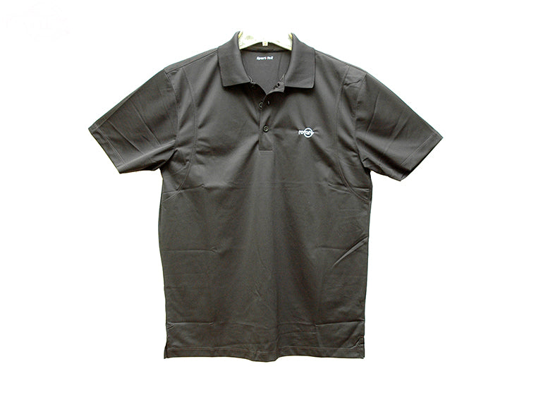 # 14945MBLACK POLO SHIRT WITH ROTARY LOGO MED