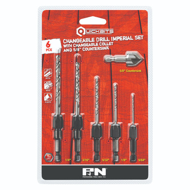 P&N Quickbit Drill Bit Set + Adaptor 4 Piece - 1714000