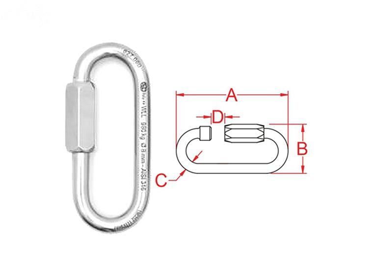 # 16984QUICK LINK OVAL LONG 3.5" FROM KONG