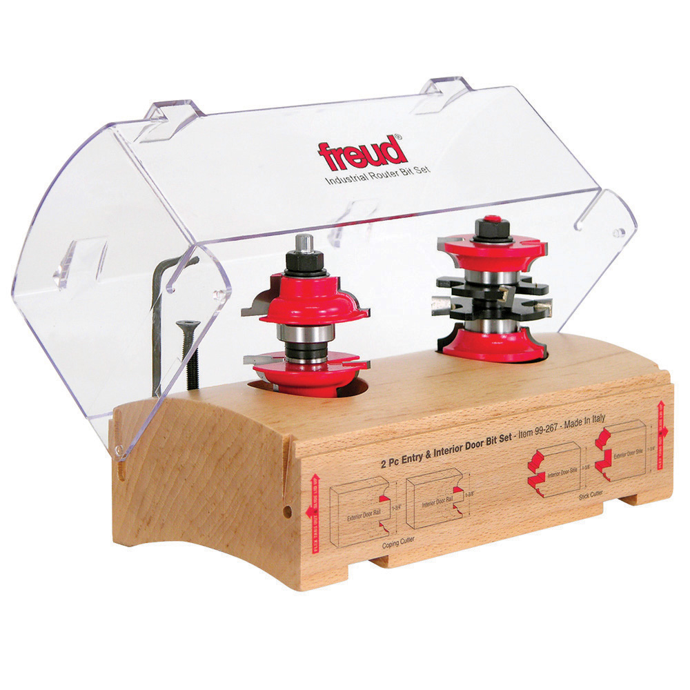 Freud 99-267 2-pc. Entry & Interior Router Bit Set - 1-7/8" Dia x 1-7/8" H x 1/2" Shank
