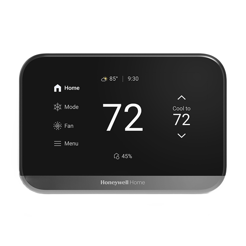Honeywell THX1000B2 ElitePRO S1000 Smart Thermostat, 4.3” Touchscreen In Black (4H/2C Heat Pump & 2H/3C Conventional)