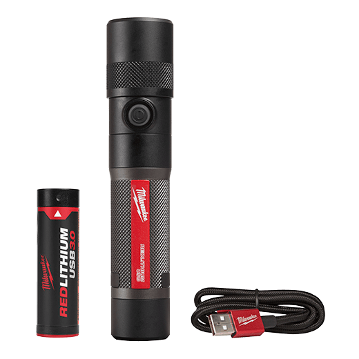 Milwaukee USB Rechargeable 1100L Twist Focus Flashlight, Model 2161-21