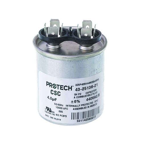 Rheem 43-25136-21 4 µF 440V Round Run Capacitor – HVAC Replacement