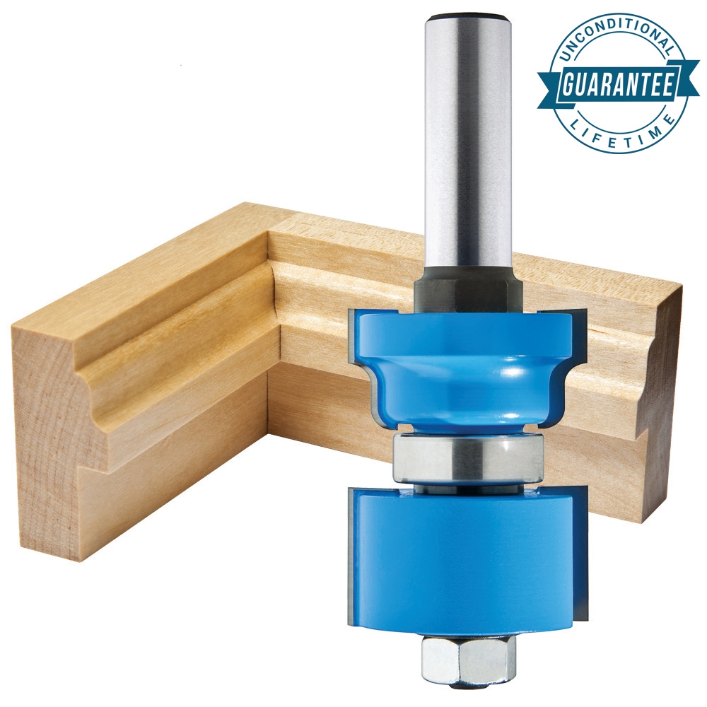 Rockler Reversible Sash & Door Assembly Router Bit - 1-3/8" Dia x 1-3/4" H x 1/2" Shank