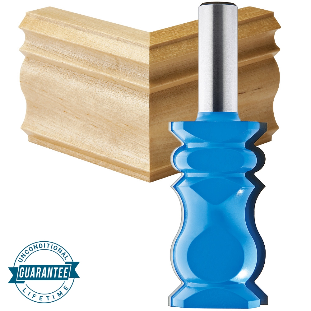 Rockler Crown Moulding Router Bit - 1-1/4" Dia x 2-1/4" H x 1/2" Shank