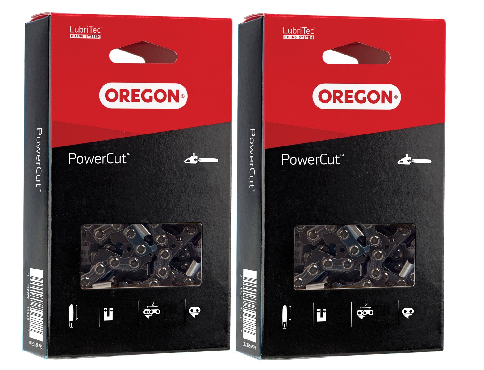 Genuine OEM Oregon Part # 22LGX074G PowerCut Saw Chain 2 Pack for 18" Bar