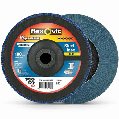 Flexovit 180x22mm Zirconia Flap Disc 40# - 66261039222