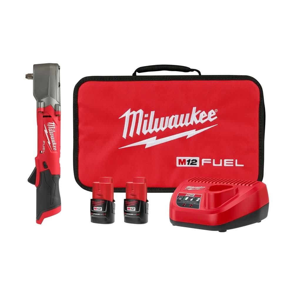 Milwaukee 2564-22 M12 FUEL 3/8-Inch Right Angle Impact Wrench 2.0Ah Kit