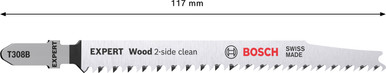 Bosch Expert Jigsaw Blade Set 2-Side Wood 3 Piece- 2608900550
