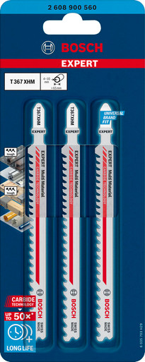 Bosch Expert Jigsaw Blade Set Multi Material 3 Piece - 2608900560