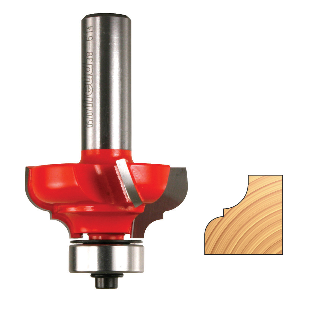 Freud 38-614 Quadra-Cut™ Ogee & Round Router Bit - 1-3/8" Dia x 11/16" H x 1/2" Shank