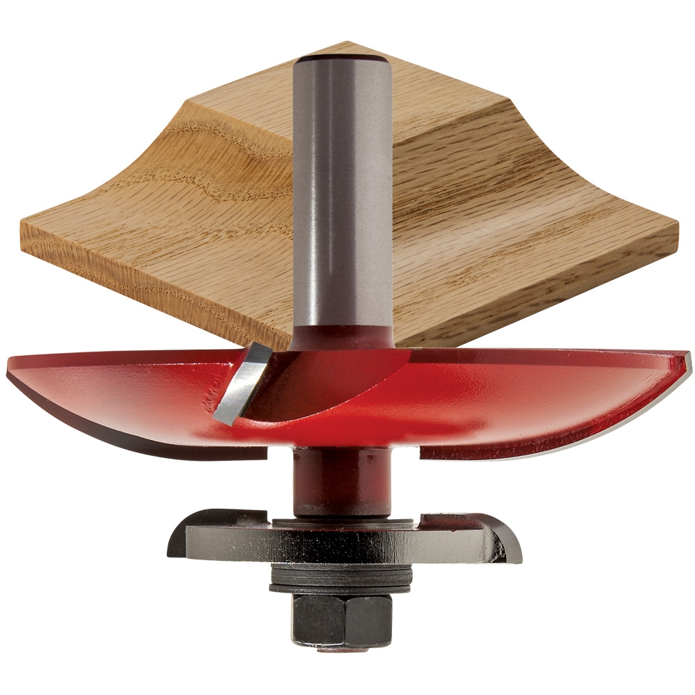 Freud 99-569 Quadra-Cut™ Cove Raised Panel with Back Cutters Router Bit - 3-1/2" Dia x 1" H x 1/2" Shank