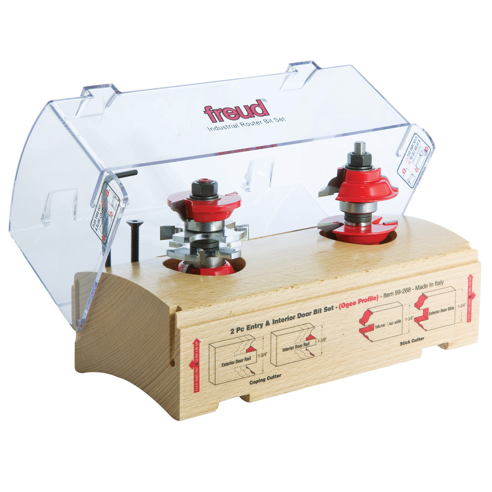 Freud 99-268 Entry/Interior Door Ogee Router Bit Set - 1-7/8" Dia x 1-7/8" H x 1/2" Shank