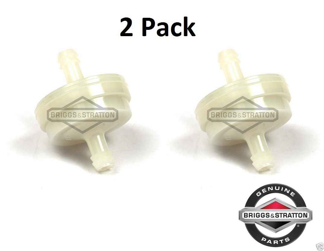 2 Pack Genuine Briggs & Stratton 394358 Fuel Filter 75 Micron OEM