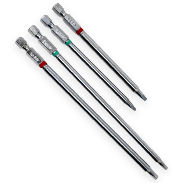 Rack-A-Tiers Impact Driver Bits - Square, #2 Red Robertson, 6 in, Model 70266R