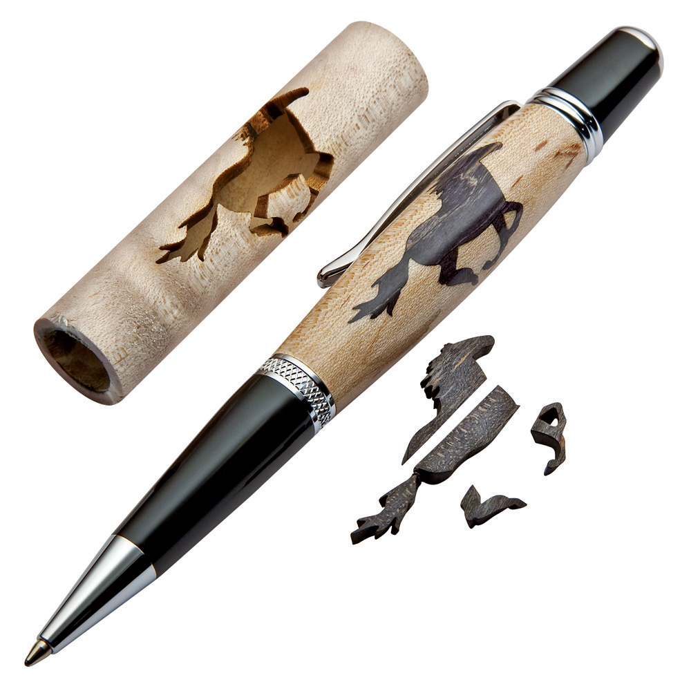Horse Laser-Cut Inlay Pen Kit Blank