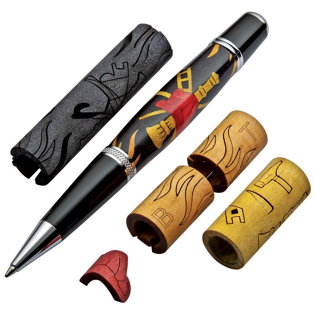 Firefighter Laser-Cut Inlay Pen Kit Blank