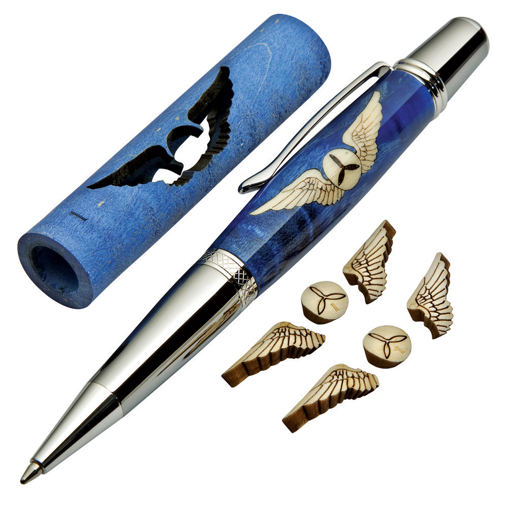 Aviator's Wings Laser-Cut Inlay Pen Kit Blank