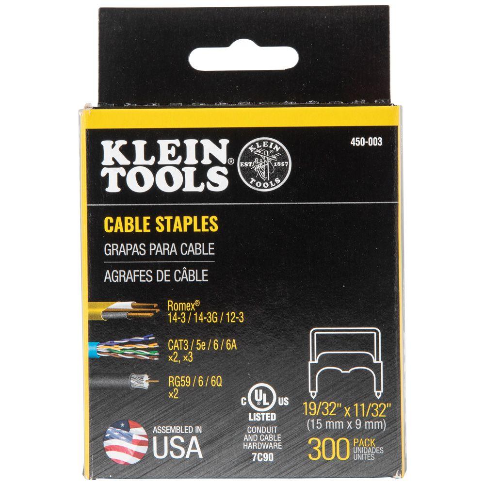 Klein Tools Staples, 11/32-Inch x 19/32-Inch Insulated, Model 450-003