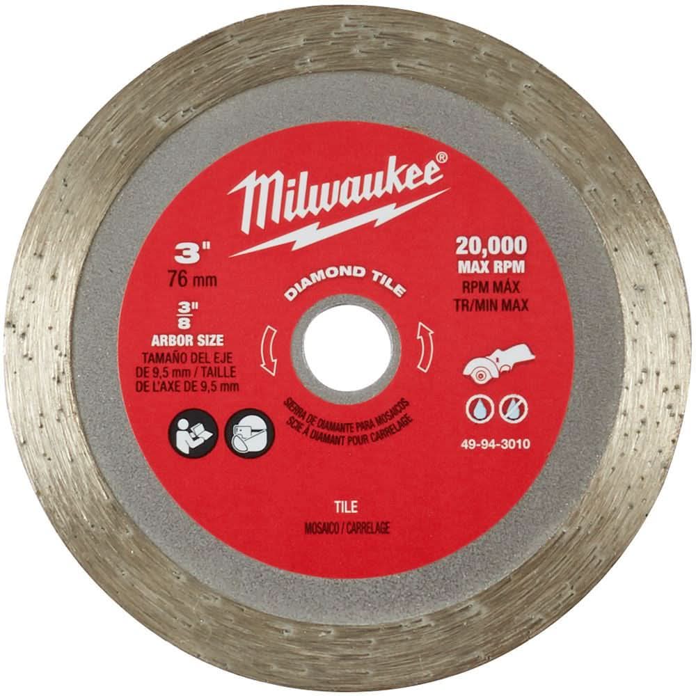 Milwaukee 49-94-3010 3" Diamond Tile Blade