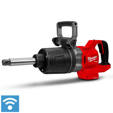 Milwaukee 18V Li-ion Cordless Fuel ONE-KEY D-Handle Extended Anvil 1" High Torque Impact Wrench - Skin Only - M18ONEFHIWF1D-0