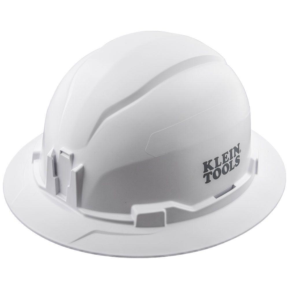 Klein Tools Hard Hat, Non-Vented, Full Brim Style, White, Model 60400
