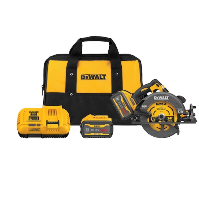 DeWalt DCS578X2 60V MAX FLEXVOLT7-1/4″ Brushless Circular Saw Kit