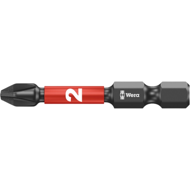 Wera 057656 851/4 IMP DC IMPAKTOR Diamond Coated Phillips Driver Bit PH2 x 50mm 5-Pack