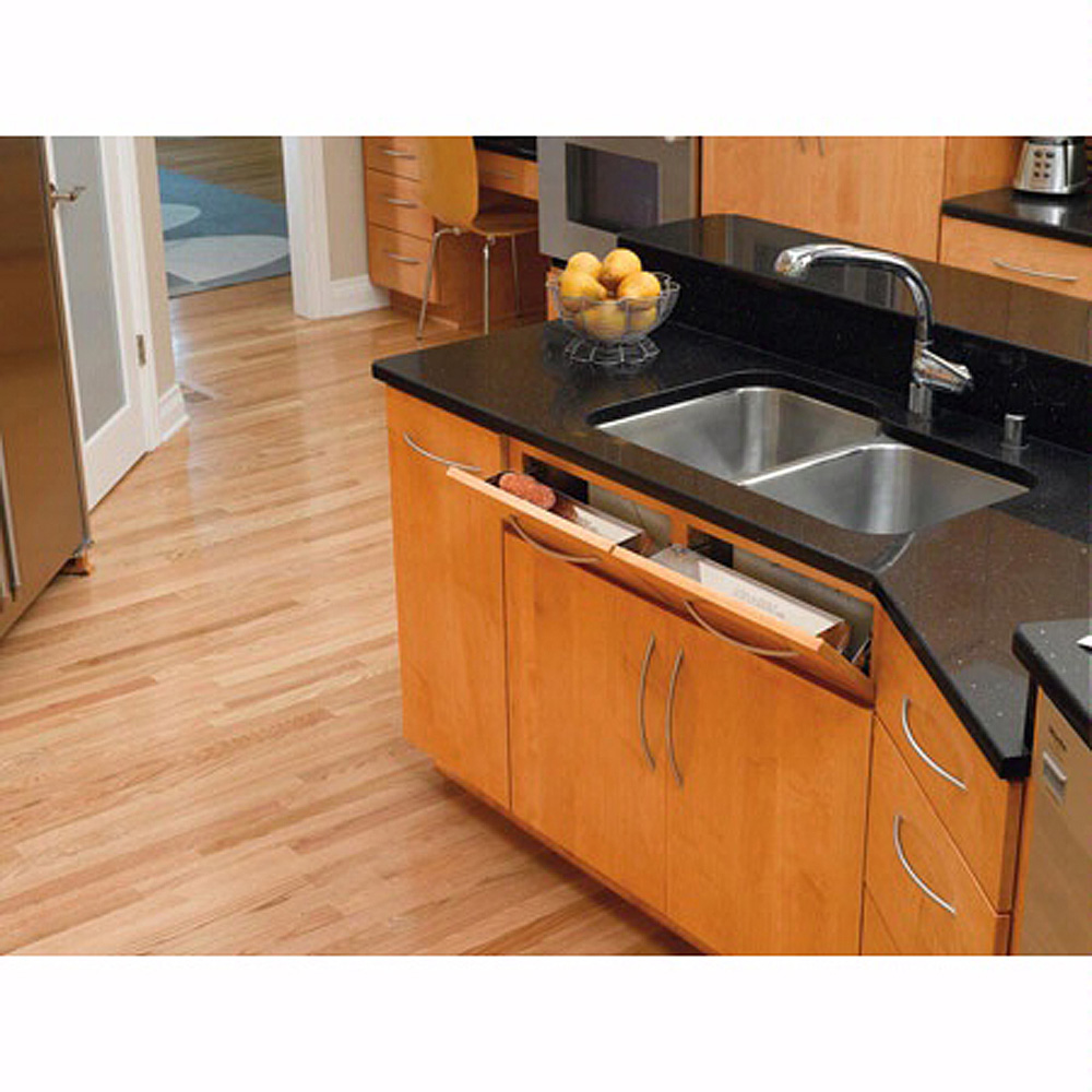 Sink Front Stainless Steel Tip-Out Tray, Rev-a-Shelf 6581 Series