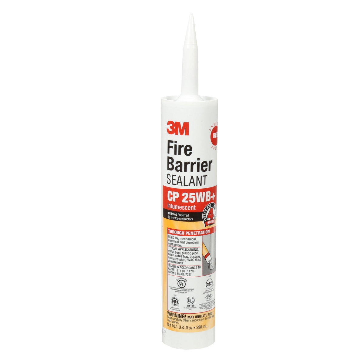 3M Fire Barrier Sealant, 10.1 fl oz Cartridge, Model CP25WB+10.1OZ*