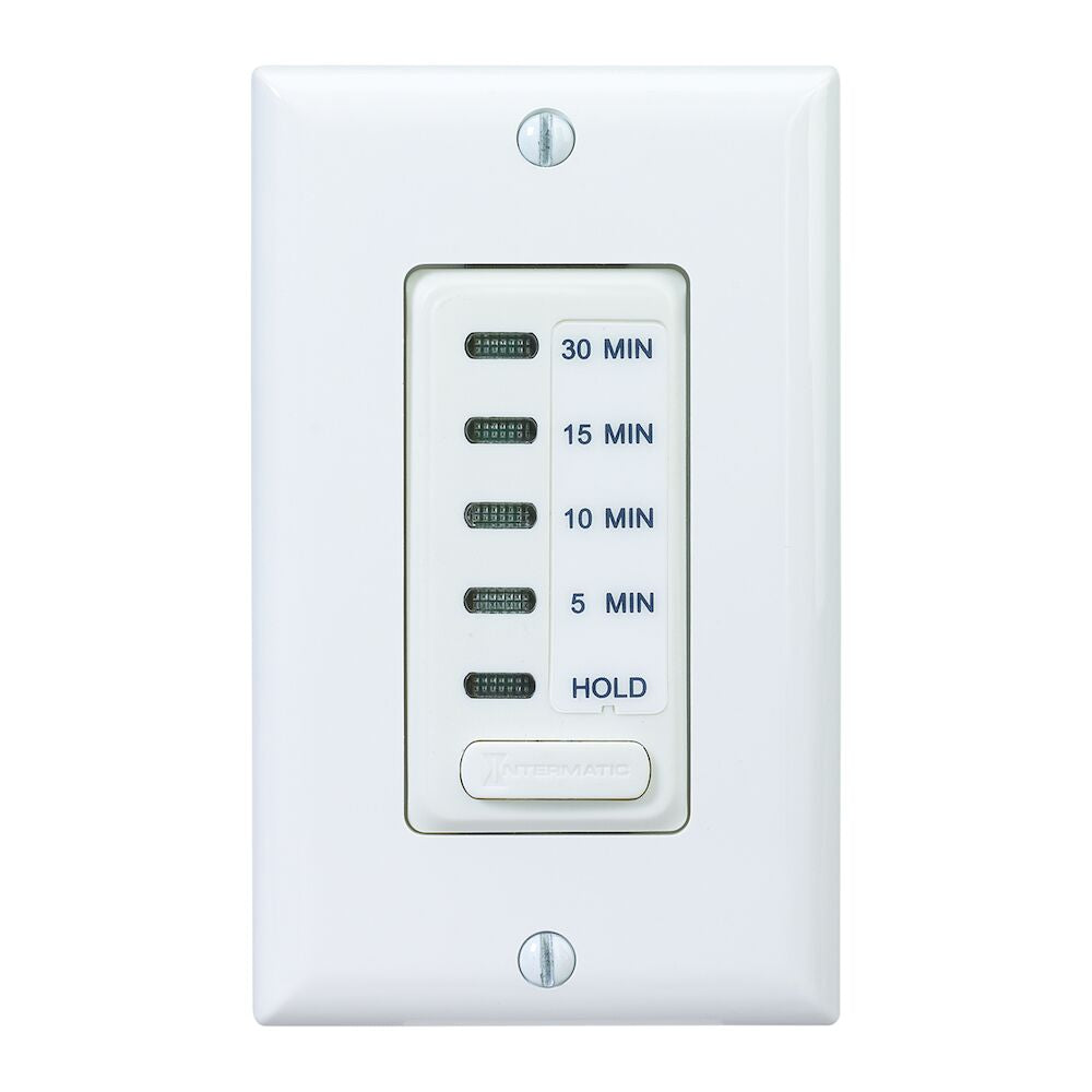 Intermatic White Electronic Countdown Timer, Preset Times 5-10-15-30 Minutes with Hold, Model EI200W
