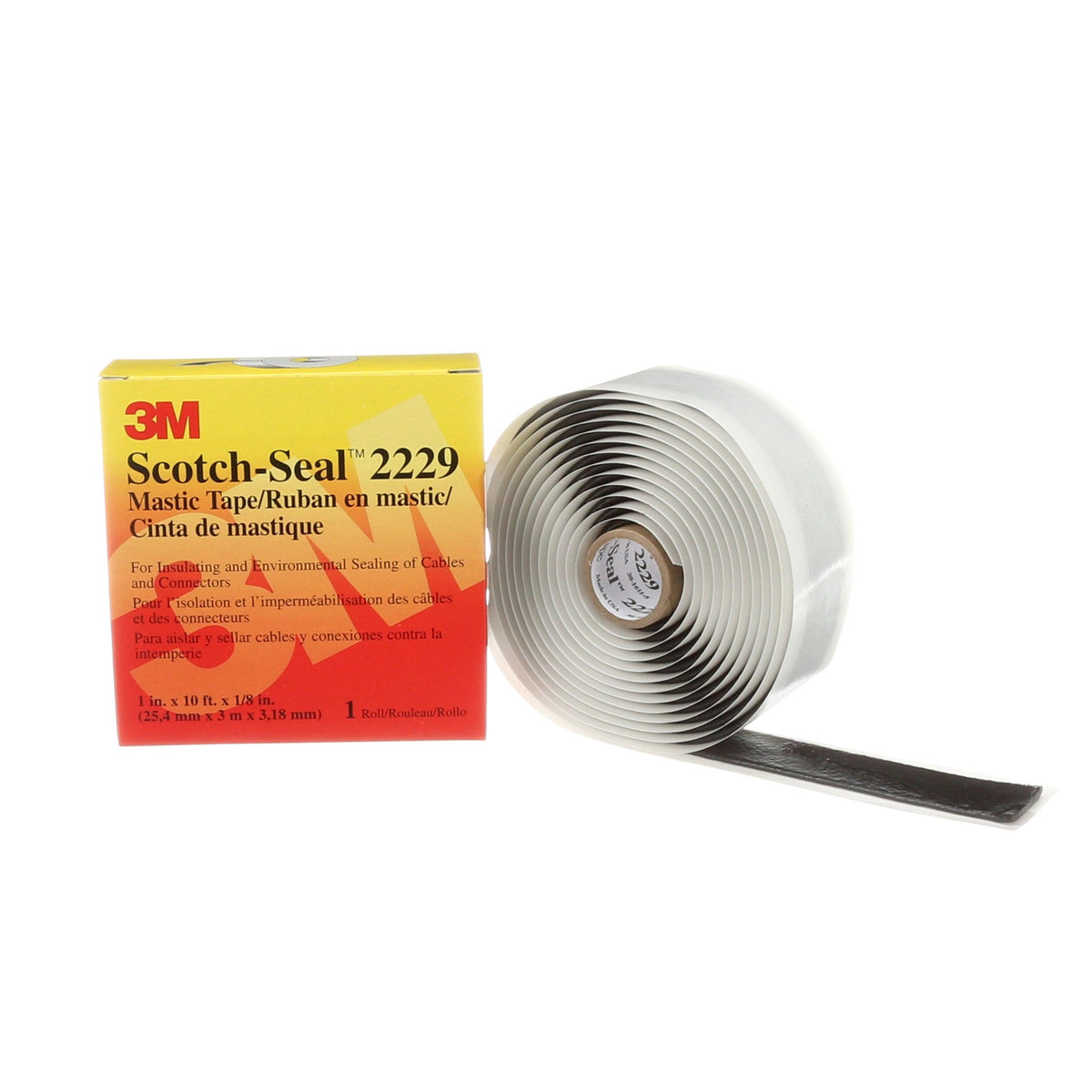 3M Scotch-Seal™ Mastic Tape, Black, 1 in Wide Model 2229-1X10*