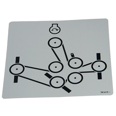 781419 BELT ROUTING DECAL Hustler