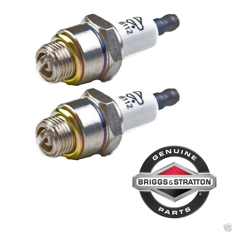2 Pack Genuine Briggs & Stratton 796112 Spark Plug Fits Champion J19LM RJ19LM