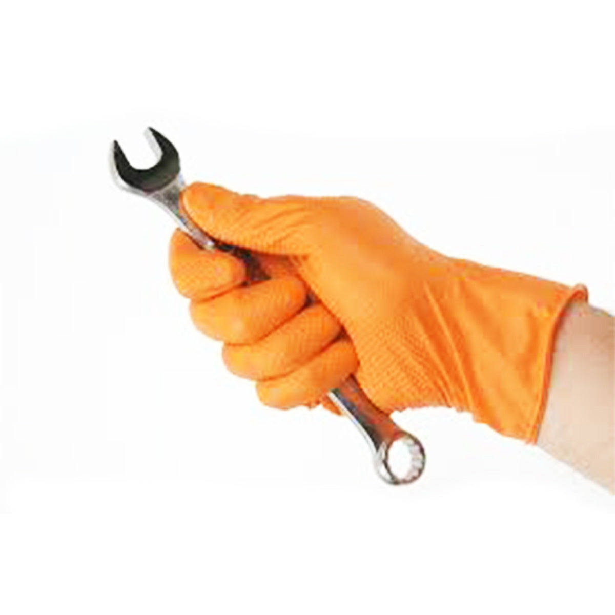 100 Count Box - Orange Nitrile Gloves