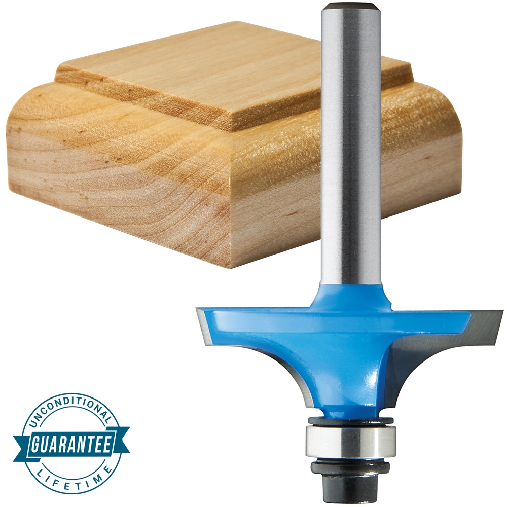 Rockler Table Top Edge Router Bit - 1-3/16" Dia x 3/8" H x 1/4" Shank