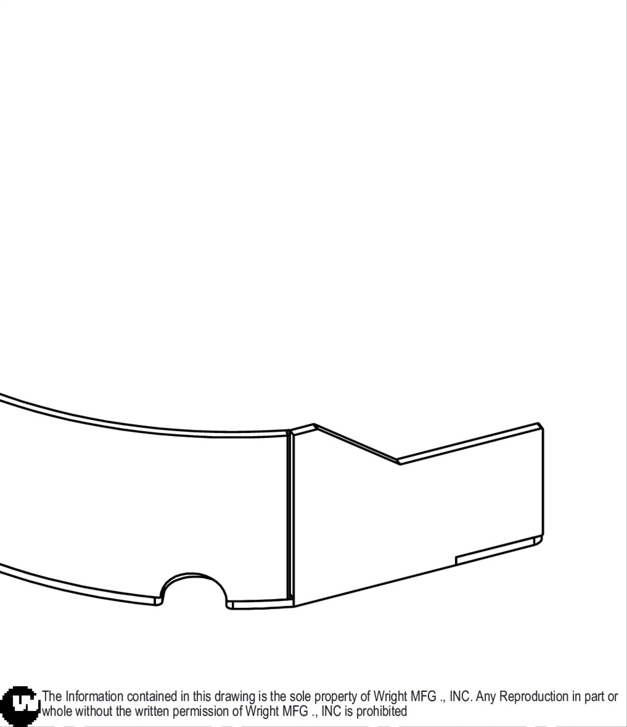 48" Left Curved Mulch Baffle 93430014
