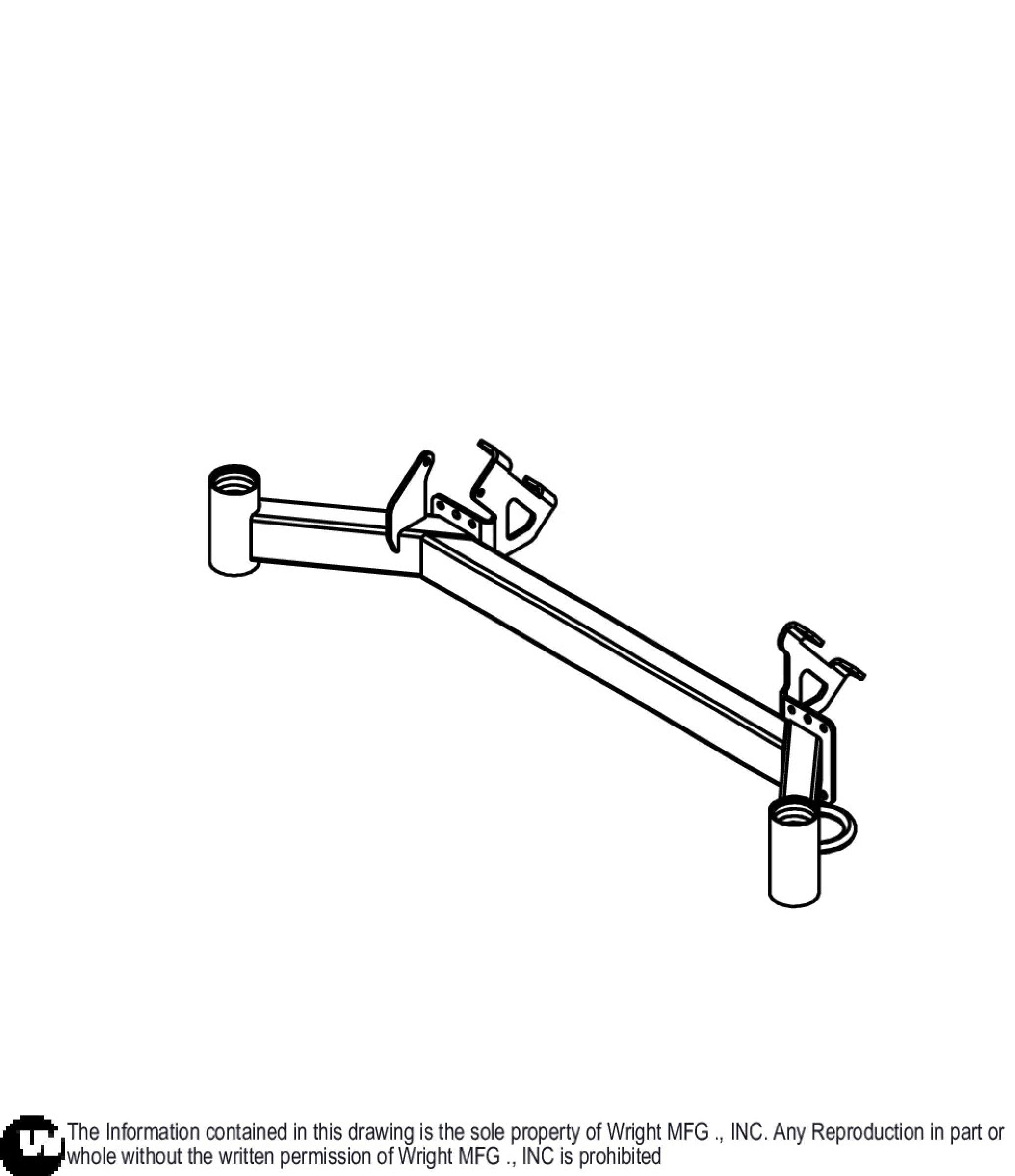 72 WZXT Caster Frame Weldment 93460239
