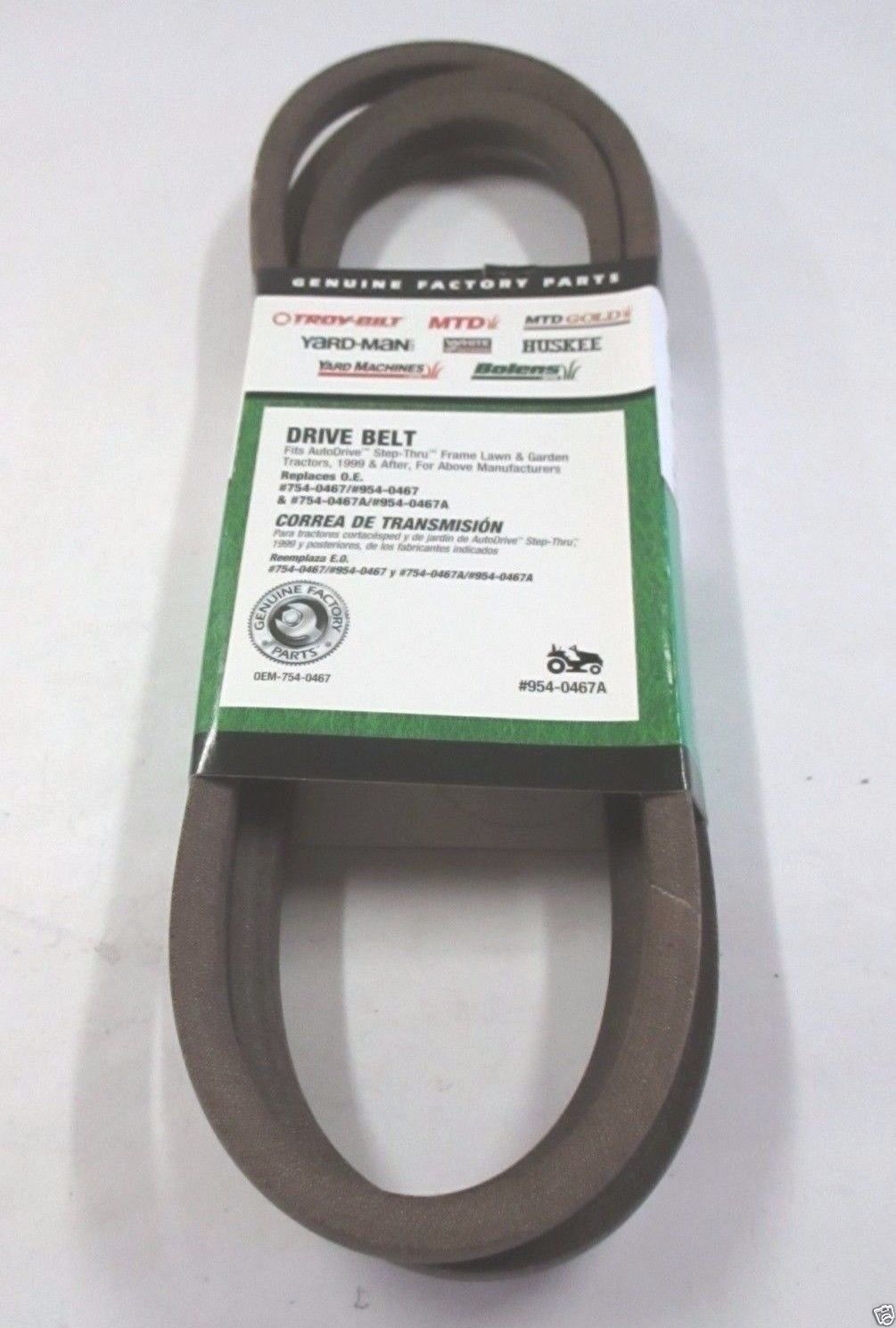 Genuine MTD 954-0467A Drive Belt Fits Cub Cadet Craftsman Troy-Bilt Columbia OEM