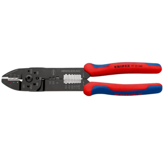 Knipex 9722240 9-1/2″ (240mm) Crimping Pliers – Oval and F Crimp