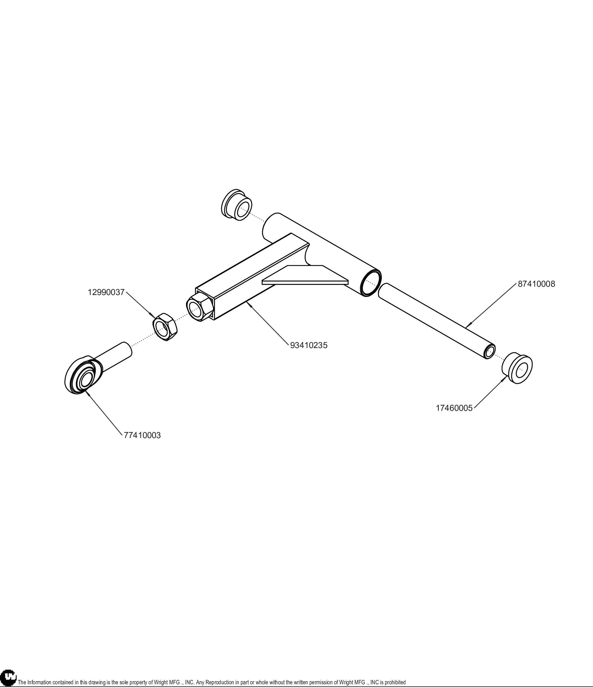 WZK Deck Control Arm Assembly 98410123