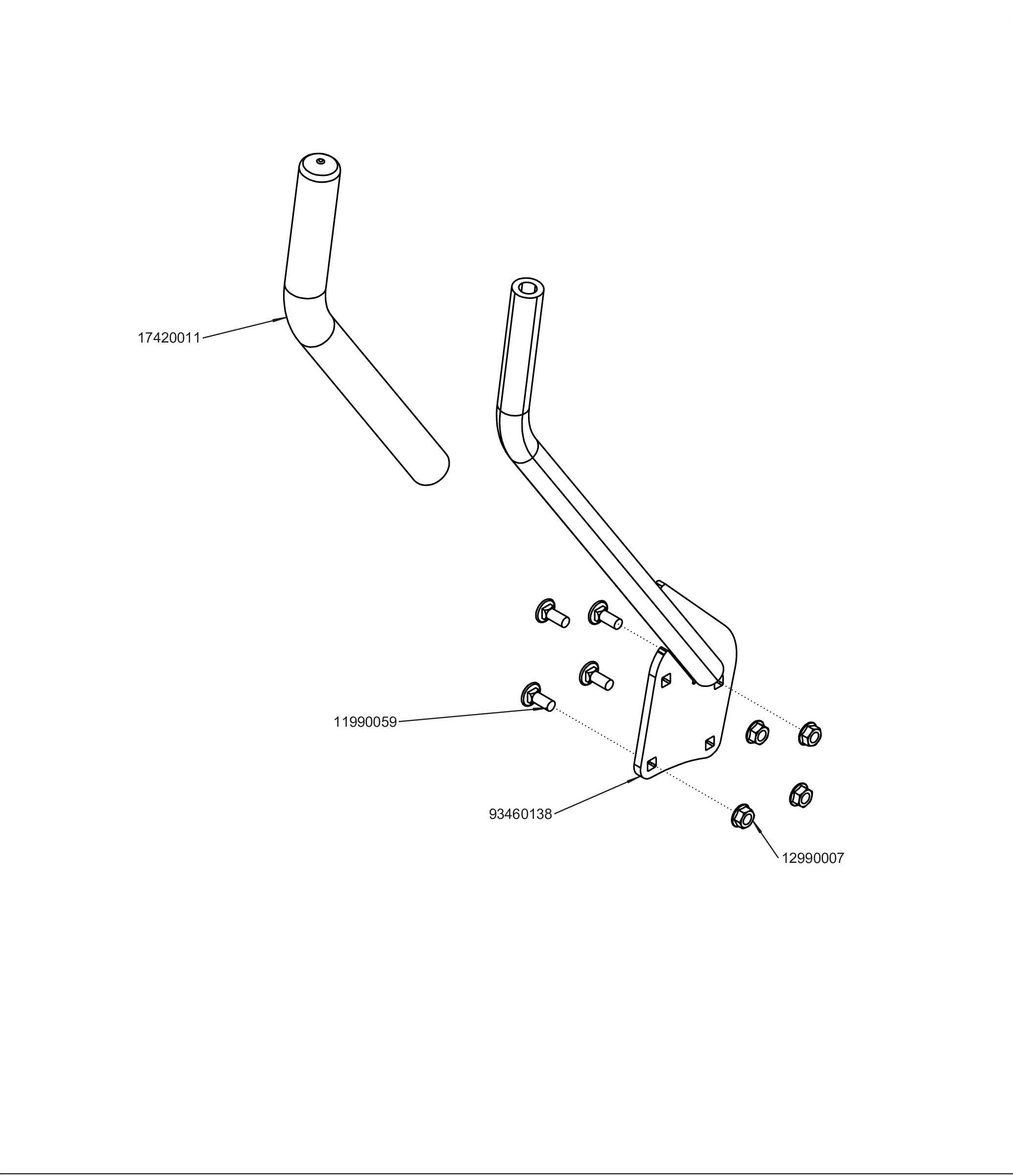 WSPX Deck Lift Handle Assembly 98460053