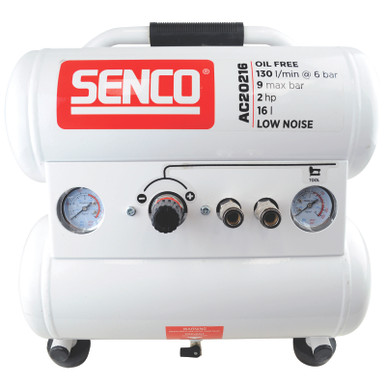 Senco Oil Free Compressor Low Noise Twin Tank 16L - AC20216